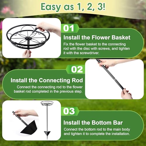4 Pack Adjustable Outdoor Flower Pot Stand (4 Count)