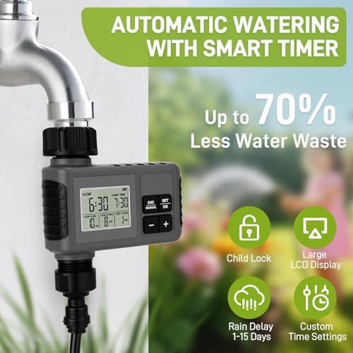 66FT Drip Irrigation System with Water Timer