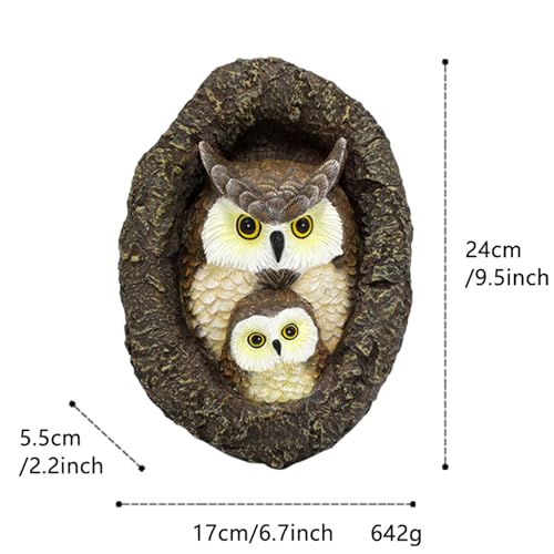 Owlet and Mom Owl Tree Faces