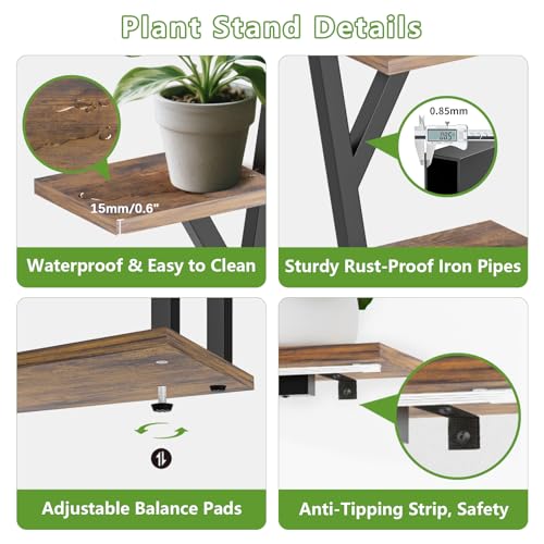 Plant Stand Indoor with Grow Lights