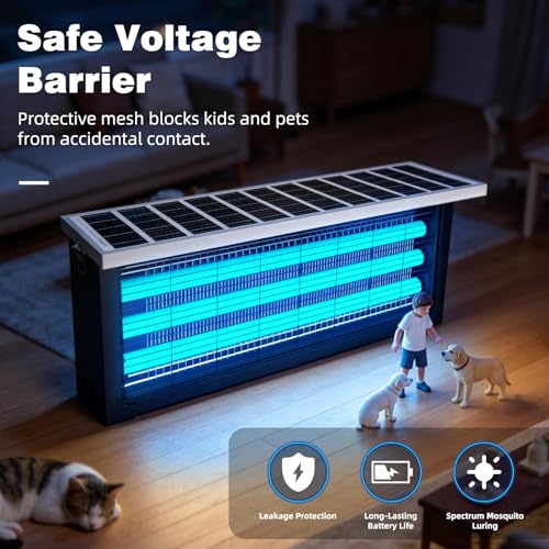 Large Solar Bug Zapper Outdoor (18W for 4000 sq.ft)