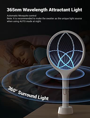 Electric Fly Swatter 4000V Bug Zapper Racket Dual Mode