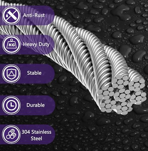 1 8 Inch Stainless Steel Cable 100FT (100 Foot)