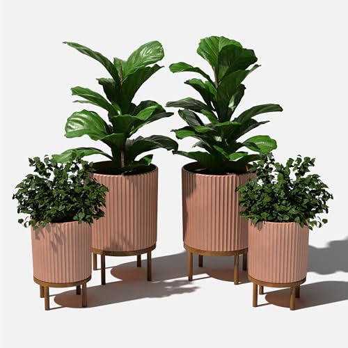 Demi Series Raised Duo Planters (Terracotta/Brown / Bundle - 2 Pack)