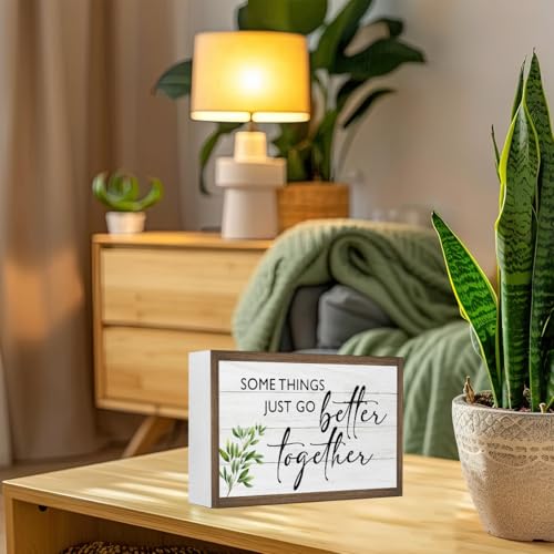 Some Things Just Go Better Together Inspirational Wooden Box Sign Decor (Some Things Just Go Better Together)