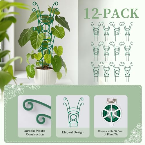 12 Pack Stackable Plant Trellis for Potted Plants