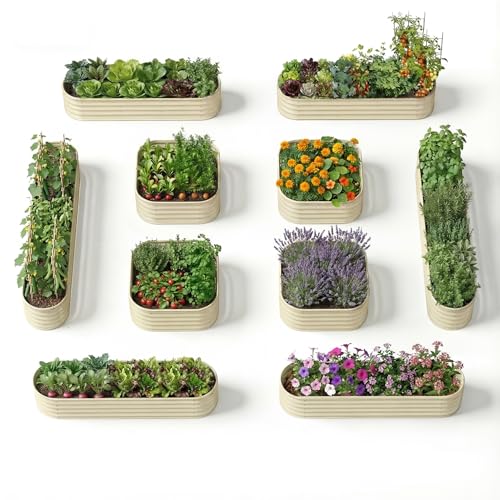 10 Pack Galvanized Raised Garden Beds Kit