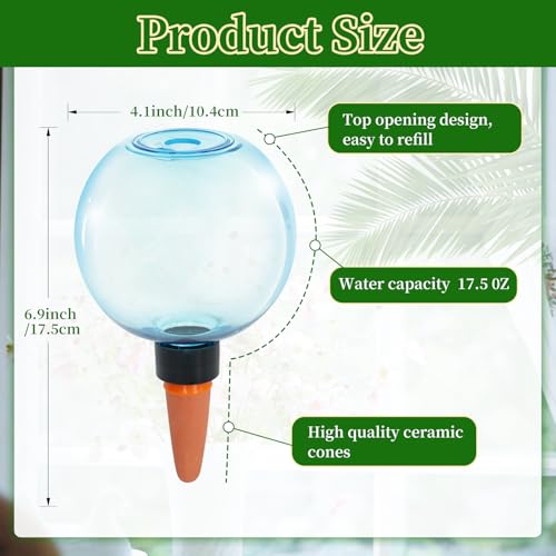 6pcs Large Plant Self Watering Globes (6pack / Blue)