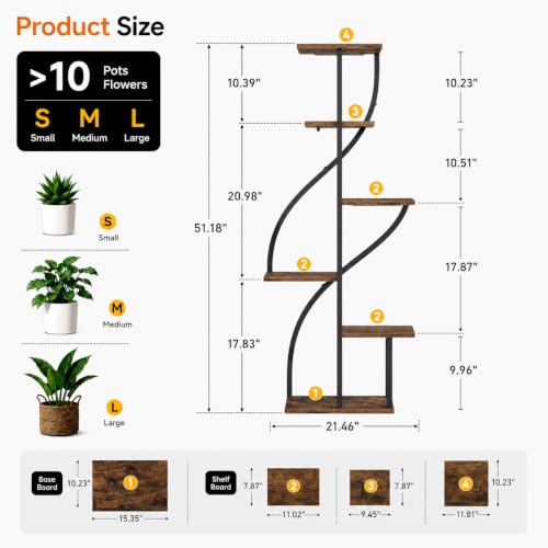 Plant Stand Indoor with Grow Light
