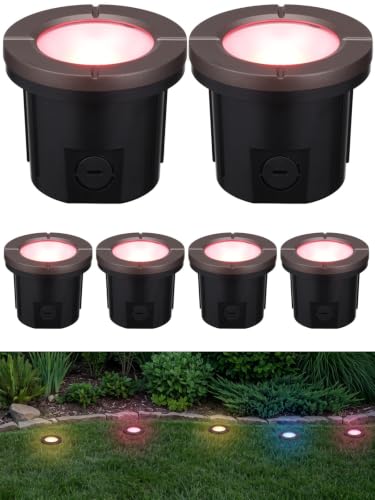 6 Pack Dia. 4 Inch RGBCW Well Lights (Oil-Rubbed Bronze)