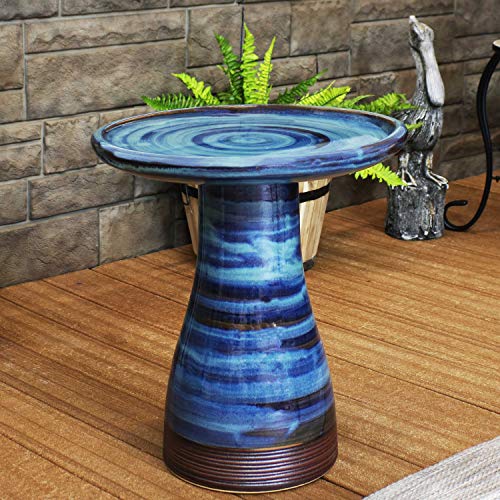 Sunnydaze Ceramic Bird Bath for Outside