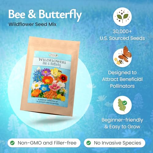 Bee & Butterfly Wildflower Seed Mix (30000 Count)