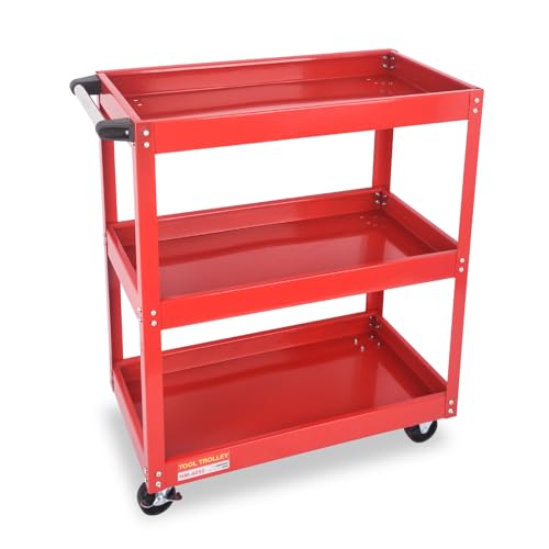 3 Tier Commercial Utility Cart with Brake Wheels