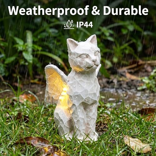 Solar Angel Cat with LED Lights (Cat With Wings / 1-piece)