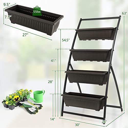 5.2FT Vertical Raised Garden Bed (30" x 28" x 63")