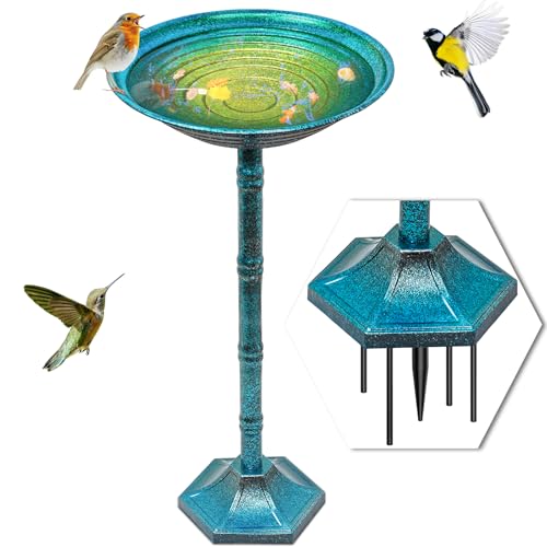 Metal Bird Bath for Outside