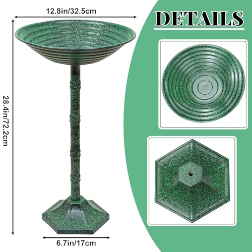 Bird Bath for Outside with Pedestal
