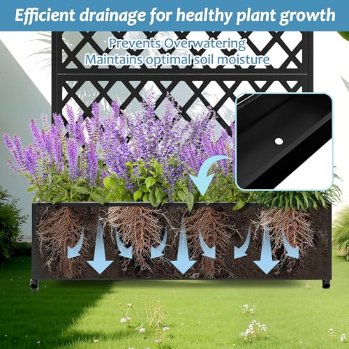 Metal Planter Box with Trellis
