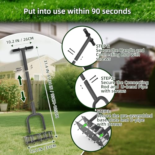 Lawn Aerator Tool for Compacted Soil