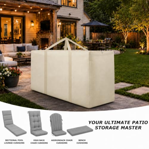 177 Gallon Extra Large Waterproof Patio Cushion Storage Bag (2 Count)