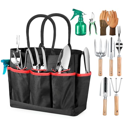 9 Piece Gardening Tools Set with Fashion Handbag (9 Count)