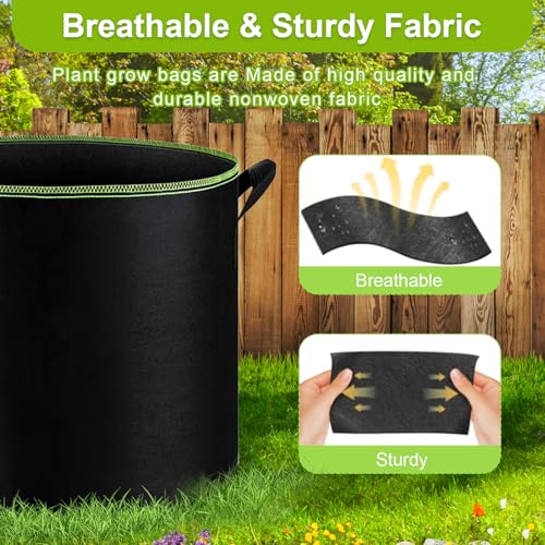 6 Pack 10 Gallon Grow Bags (6 Count)