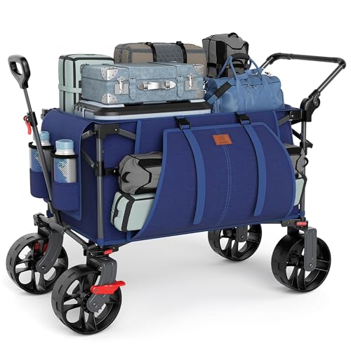 Folding Push Wagon with Brakes