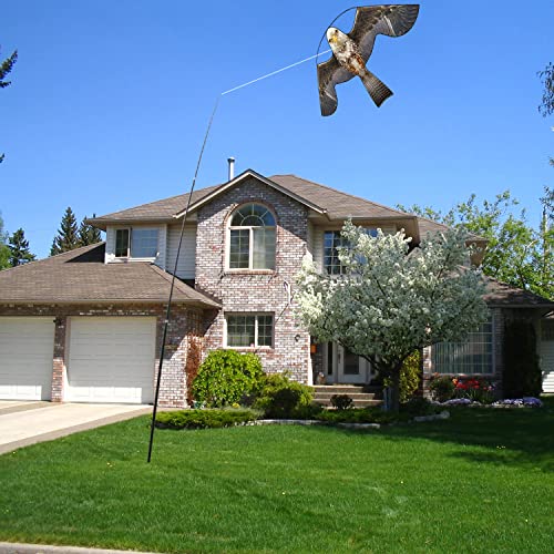 Bird Scarer Kite with 19ft Pole Bird Hawk Flying Kite