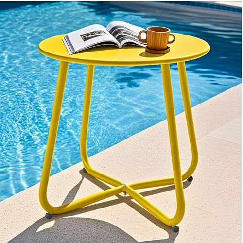 Lemon Yellow Patio Side Table