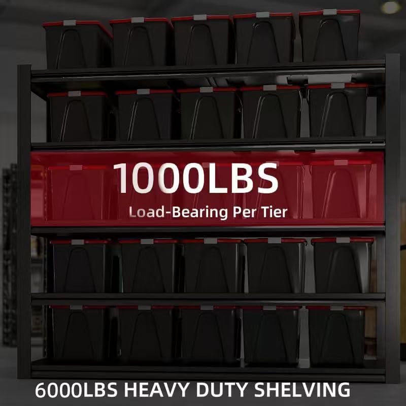 6 Tier Heavy Duty Garage Shelving (6T 62 "W x 24 "D x 84 "H)