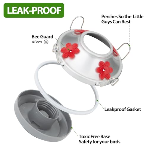 Hummingbird Feeders for Outdoors with Ant Moat