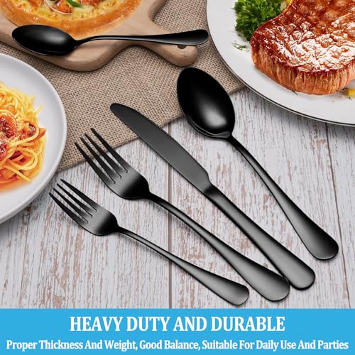 16 Piece Black Dinner Forks Set (16 Count)
