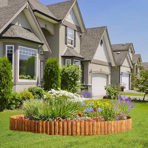 Corrugated Garden Edging Border (Rusty / 12 Inch×50 Ft)
