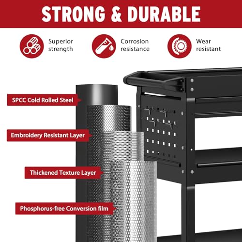3 Tier Rolling Tool Cart