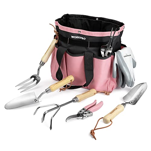 8 Piece Pink Garden Tool Set