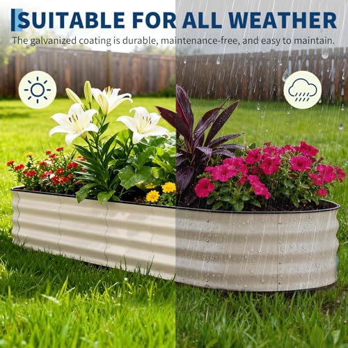 2 Pcs Raised Garden Beds Outdoor 8x2x1.5 ft
