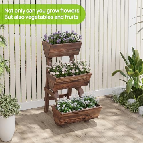 Vertical Garden Planter 3 Tier Raised Garden Bed Tiered Planter Box Outdoor