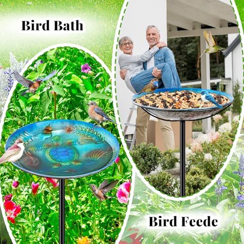 Metal Bird Bath for Outside Feeder Bowl