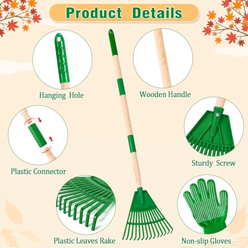 2 Pcs 35'' Kids Rakes for Leaves