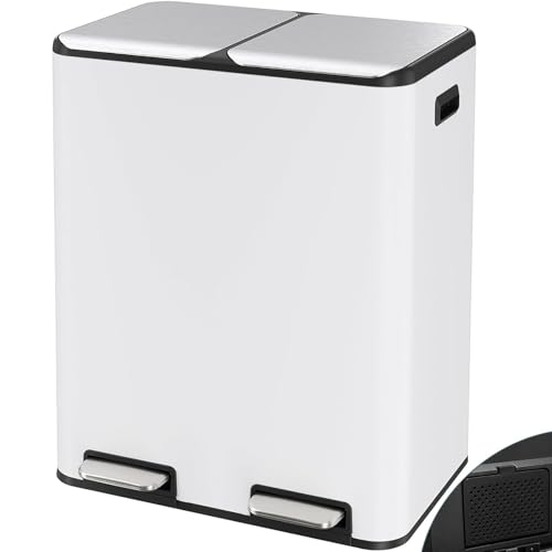 16Gal Dual Trash Can w (2 Count)