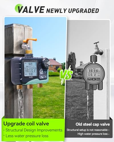 3 Zone Water Timer with Brass Inlet & Outlet (Blue / 3 Zone Water Timer)