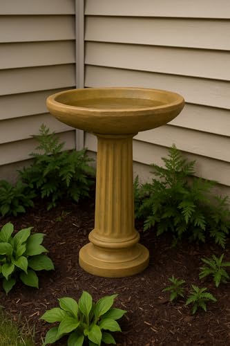 Solid Rock Stoneworks Classic Collanade Concrete Birdbath