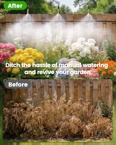 120FT Drip Irrigation System for Garden with 18 Nozzles (120FT)