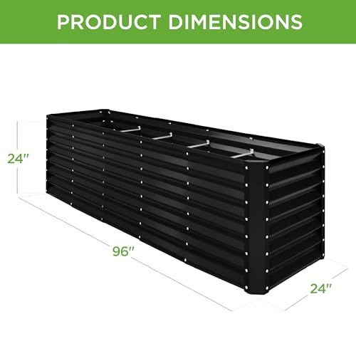 8x2x2ft Raised Outdoor Metal Garden Bed