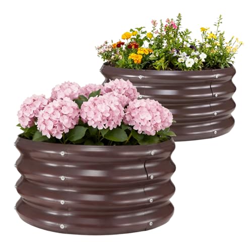 2PC Galvanized Planter Raised Garden Bed (2 Count)