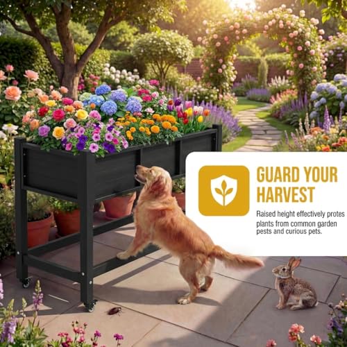 47x18x31in Raised Garden Bed HDPE