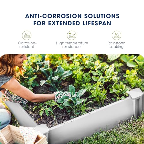 8x4x1ft Vinyl Raised Garden Bed (White / 8x4x1FT)