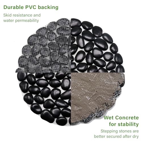 10in River Rock Stepping Stones Set (6 Count)