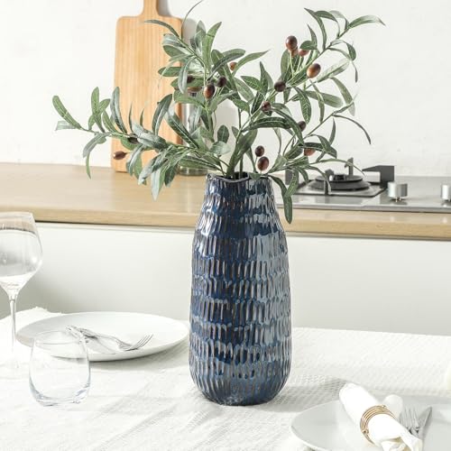 Blue Ceramic Vase for Home Decor