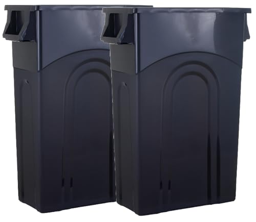 Highboy Waste Container (2 Pack / Black)